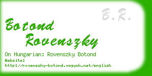 botond rovenszky business card